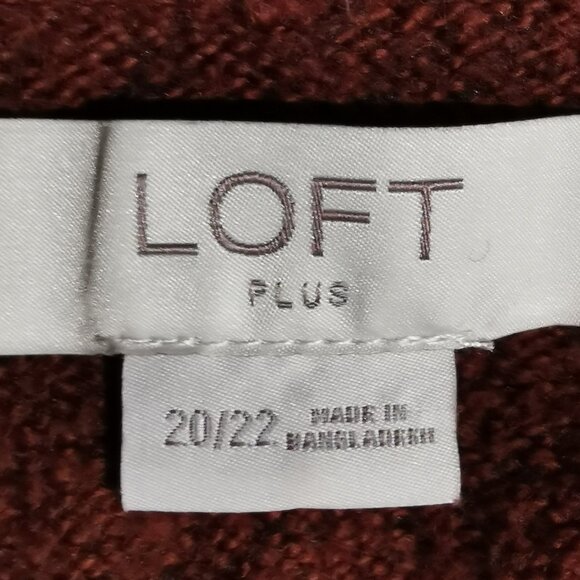 Rust Brown 3/4 Sleeve Batwing Oversized Tunic Style Turtleneck Size 20 NWOT #176 - Picture 5 of 8